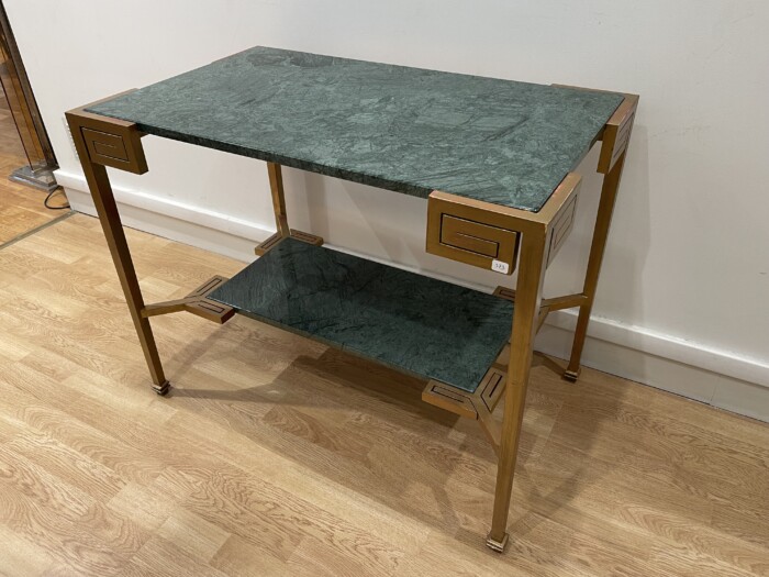 Marcel COARD (1889 – 1975), rare table console à deux plateaux, signée – Image 2