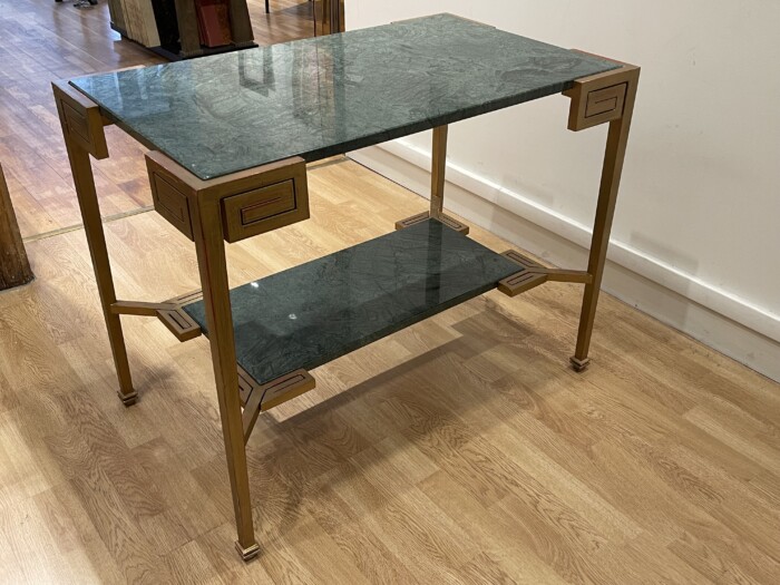 Marcel COARD (1889 – 1975), rare table console à deux plateaux, signée – Image 7