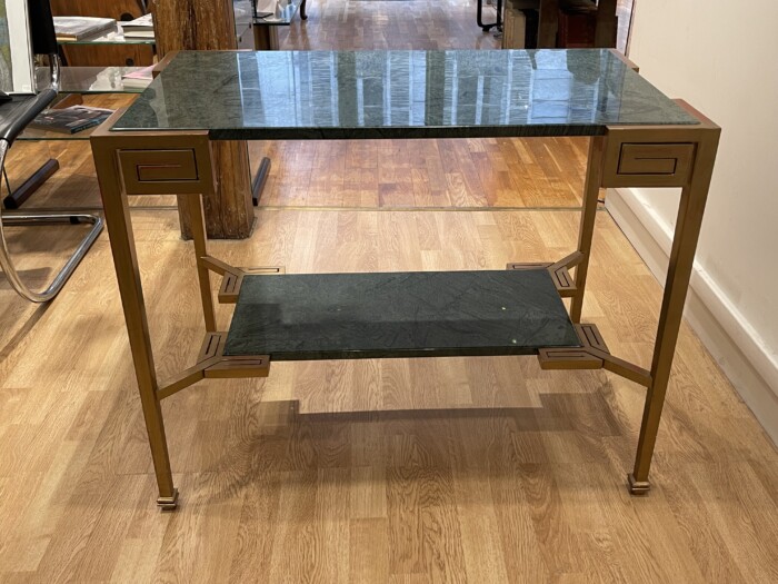 Marcel COARD (1889 – 1975), rare table console à deux plateaux, signée – Image 8